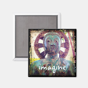 Aimant Hawaii Bouddha Turquoise Photo Imagine Script Bold
