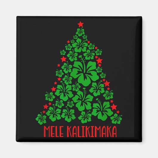 Aimant Hawaii Christmas Mele Kalikimaka Floral Christmas  (Devant)