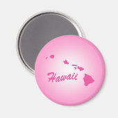 Aimant Hawaii de l'État rose (Recto/Verso)