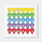 Aimant Hawaii Hearts Rainbow (Devant)