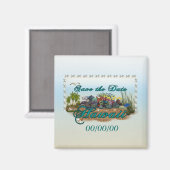 Aimant Hawaii île Enregistrer la date (Recto/Verso)