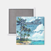 Aimant Hawaii Kai Honolulu Oahu Hawaii Retro (Recto/Verso)