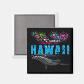 AIMANT HAWAII NYE TRIBAL POLYNÉSIEN HUMPBACK FEU (Recto/Verso)