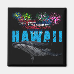 AIMANT HAWAII NYE TRIBAL POLYNÉSIEN HUMPBACK FEU