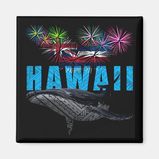 AIMANT HAWAII NYE TRIBAL POLYNÉSIEN HUMPBACK FEU (Devant)