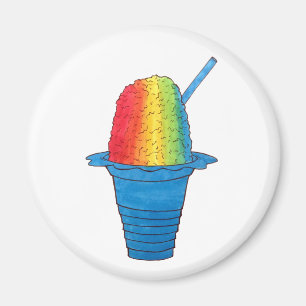Aimant Hawaiian Rainbow Shave Ice Froid Dessert Hawaii