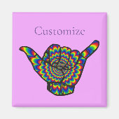 Aimant Hawaiian Shaka Psychedelic Thunder_Cove (Devant)