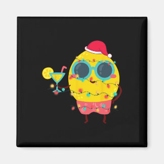 Aimant Hawaiian Summer Tropical Xmas Lemon Funny Christma