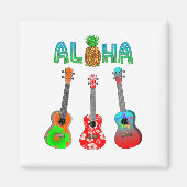 Aimant Hawaiian Ukulele Aloha Hawaii (Devant)