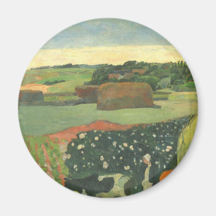 Aimant Haystacks in Brittany by Paul Gauguin, Vintage Art