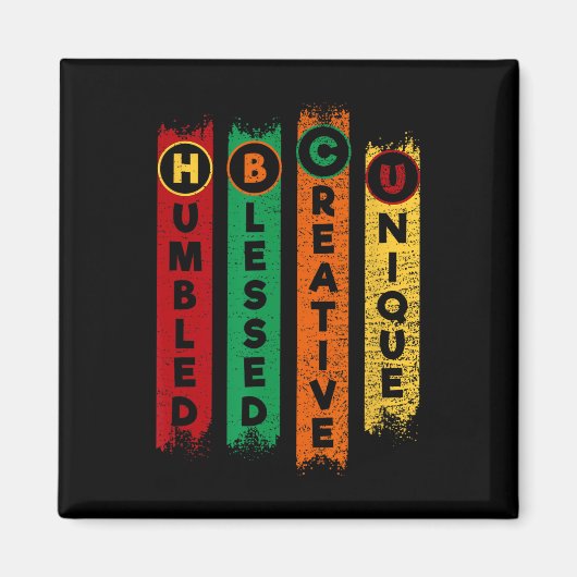 Aimant Hbcu Humbled Blessed Creative Unique Black College (Devant)