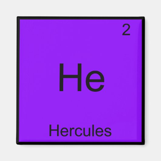 Aimant He - Hercules Funny Chimie Élément Symbole Tee (Devant)