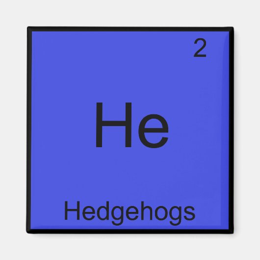 Aimant He- Hérisson Funny Chimie Élément Symbole Tee (Devant)