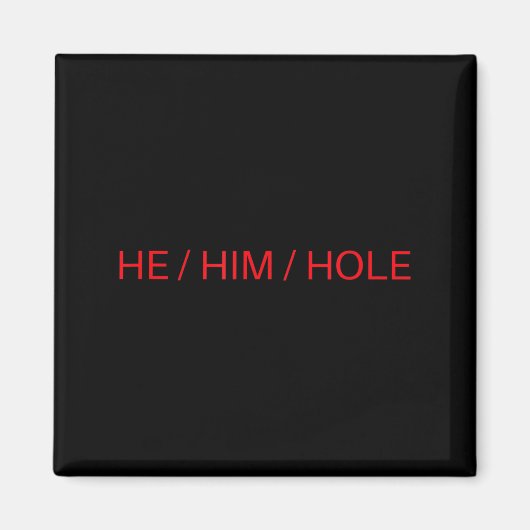 Aimant He Him Hole Shirt Funny Sarcastic Valentine's Day  (Devant)