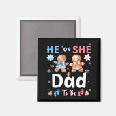 Aimant He Or She Dad To Be Christmas Gingerbread Gender R (Recto/Verso)