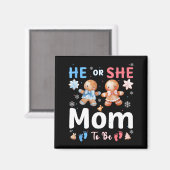 Aimant He Or She Mom To Be Christmas Gingerbread Gender R (Recto/Verso)