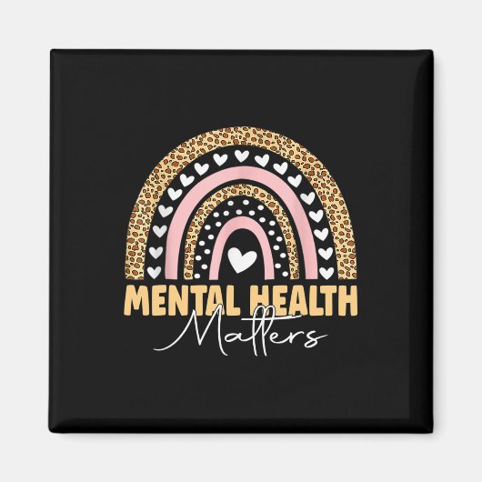 Aimant Health Matters Leopard Boho Rainbow Award (Devant)