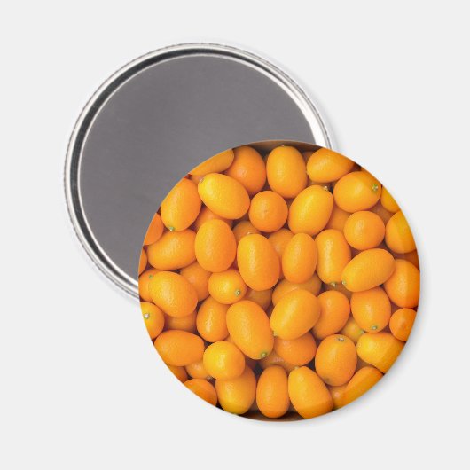 Aimant Heap of orange kumquats dans cardboard box (Recto/Verso)