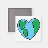 Aimant Heart Art World Ecofriendly Icon Happy Earth Clipa (Recto/Verso)