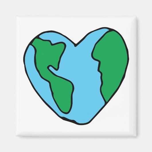 Aimant Heart Art World Ecofriendly Icon Happy Earth Clipa (Devant)