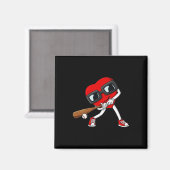 Aimant Heart Baseball Valentines Jour Amusants Garçons Fi (Recto/Verso)