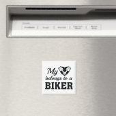 Aimant Heart Belongs Biker (In Situ (Lave-vaisselle))