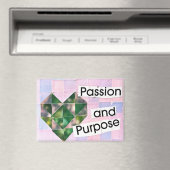 Aimant Heart Collage Art Pink Purple Boho Romantic (In Situ (Lave-vaisselle))