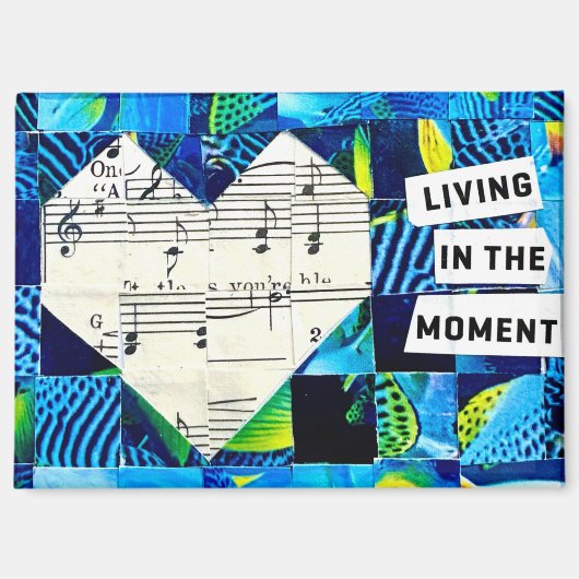 Aimant Heart Collage Wall Art Music Abstract Decor (Recto)