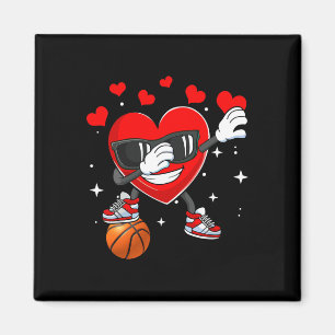 Aimant Heart Dab Danse Avec Basketball Valentines Da