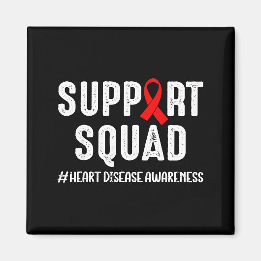 Aimant Heart Disease Warrior Support Squad Heart Disease (Devant)
