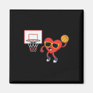 Aimant Heart Dunk Joueur de basket Valentines Jour Amour 