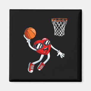 Aimant Heart Dunk Joueur de basket Valentines Jour Amour 