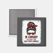 Aimant Heart Health Heart Disease Awareness Heartbeat Chd (Recto/Verso)