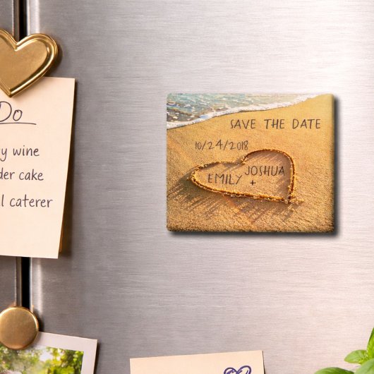 Aimant Heart in the Sand Tropical Beach Enregistrer la da