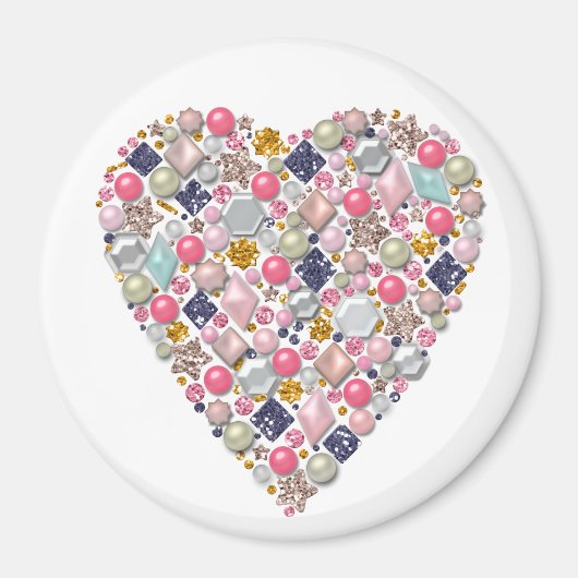 Aimant Heart of beads (Devant)