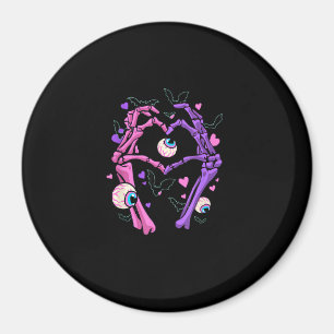 Aimant Heart Skeleton Mains - Halloween Pastel Goth Eyeba