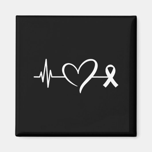 Aimant Heart Warrior Heartbeat American Heart Disease Awa (Devant)