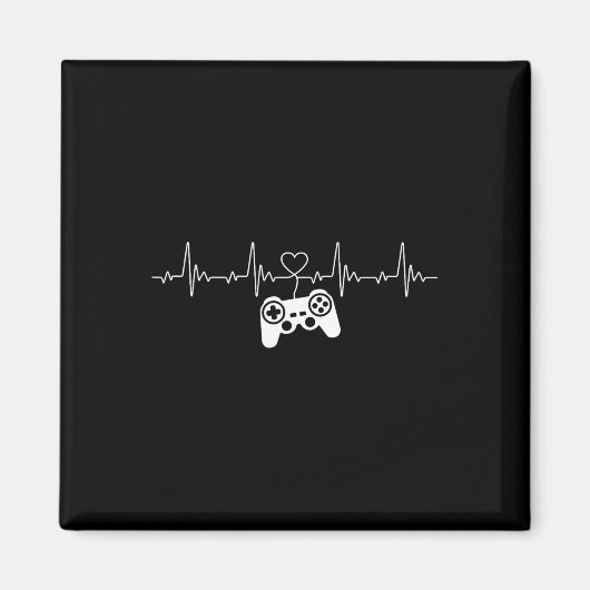 Aimant Heartbeat Console Nerd Gaming Gadget Gamer (Devant)
