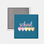 Aimant Hearts School Nurse Medical Istant Valentines Day  (Recto/Verso)
