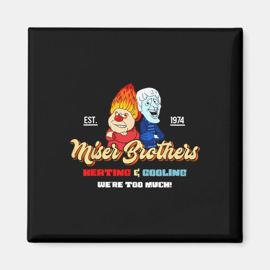 Aimant Heating And Cooling Brothers Christmas Retro  (Devant)