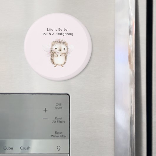 Aimant Hedgehog Fairy with Flowers (In situ (réfrigérateur))