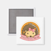 Aimant Hedgehog Mom (Recto/Verso)