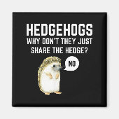 Aimant Hedgehogs Why Don't They Just Share The Hedge Funn (Devant)