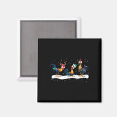 Aimant Hei Hei Chicken Christmas - Uni (Recto/Verso)