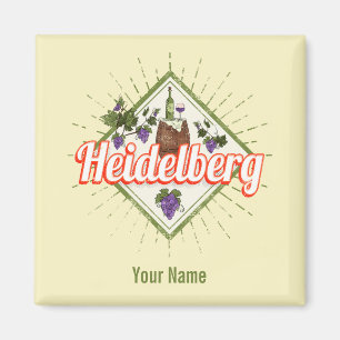 Aimant Heidelberg am Neckar Allemagne Vin rétro Vintage