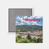 Aimant Heidelberg Neckar Panorama Allemagne (Recto/Verso)