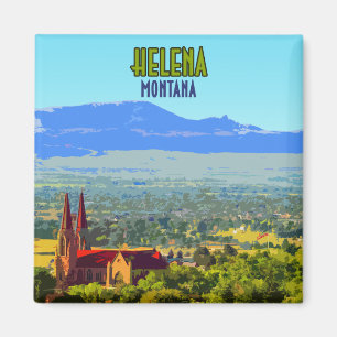 Aimant Helena Montana Dormir Montagnes géantes Vintage