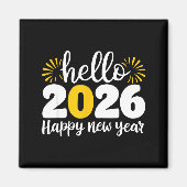 Aimant Hello 2026 Happy New Year 2026 New Year's Eve Part (Devant)