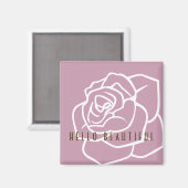 Aimant Hello Beautity - Moderne Chic Rose Rose (Recto/Verso)