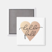 Aimant Hello Fall Love Heart (Recto/Verso)